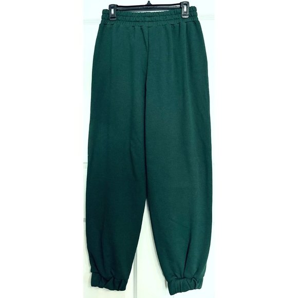 BERSHKA TOM & JERRY Green Sweatpants Joggers Size Large NWT - Picture 3 of 6